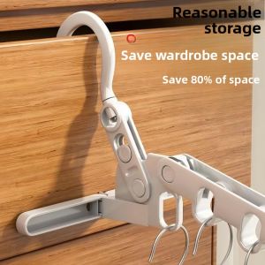 JIUQI | Travel-Friendly 5-Hole Folding Indoor Clothes Hanger