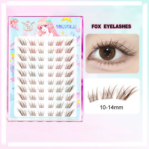 Brown/Black Fox Eye Lashes Large Capacity Wispy Faux Mink Lashes Fluffy Fairy Cat Eye Lashes Spiky Fake Eyelashes Natural Look