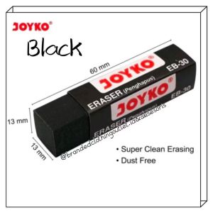 PENGHAPUS JOYKO PANJANG 6CM / PENGHAPUS JOYKO HITAM EB-30 / PENGHAPUS JOYKO PUTIH ER-30W / STIP JOYKO BESAR / JOYKO ERASER BLACK & WHITE / JER5812H13