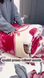 Embossed Blanket Raschel Super Soft Blanket SIZE: 200X240CM Weight 7 KG Queen/King Selimut