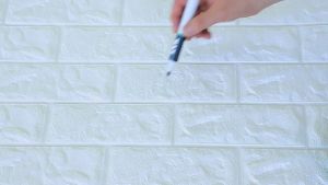 (PAKET 10 LEMBAR) WALLPAPER STIKER DINDING 3D FOAM BATA WARNA 3MM 70 X 385 CM MOTIF BATU BATA DEKORASI DINDING KAMAR