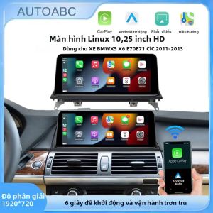 Máy Nghe Nhạc Đa Phương Tiện Ô Tô AUTOABC 10.25 Inch 1920x720P Không Dây Dành Cho BMW E70 E71 X5 X6 CIC CCC Android CarPlay Camera Tự Động Wifi BT Linux