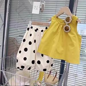 Summer Children Sleeveless Leisure Dress Set