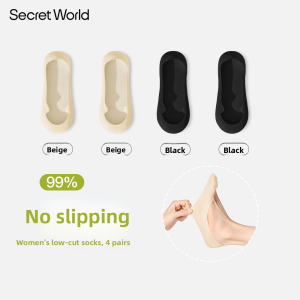 Secret World | Anti-slip Invisible Toe-Protecting Cotton Bottom Boat Socks