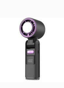 K-801 [199 Speed]] 4000mAh Ice Cool Folding FanTurbos Mini High Speed Fan with LED Light USB for Outdoor Camping Travel