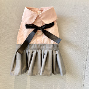 Summer Thin Dress Dog Clothes Cute Thai Style School Uniform Skirt Teddy Bichon Schnauzer Pullable Princess Style Dog Dress