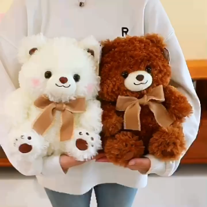 Cute Bear Plush Toy Lovely Teddy Pillow Stuffed Soft Animal Bear Dolls for Lovers Valentine Birthday Xmas New Year Gift