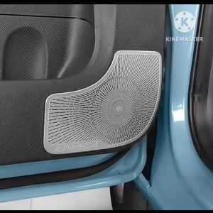 Ốp kim loại trang trí và bảo vệ loa cửa dành cho xe điện Wuling Hongguang Mini EV