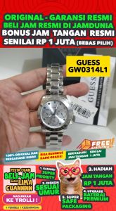 Guess Original -Eclipse Guess Gw0314L1 - Women La - Silver - Stainless Steel - Diameter 38 Cm. Water Resist 50 Meter Jamdunia / Jam Dunia Jd18 Guess Gw 0314 L1 Guess Gw0314 Jam Guess 0314 Del01 # Jam Tangan Wanita Jam Cewek Jam Wanita Jam Anti Air