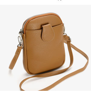 Simple Fashionable Ladies Mobile Phone Bag Leather Crossbody Small Bag Universal Model Mobile Phone Bag Key Coin Purse Portable Small Shoulder Bag Mobile Phone Small Bag Hanging Neck Mobile Phone Bag