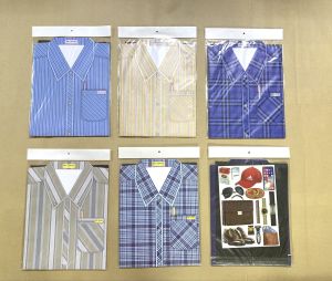 Bộ quần áo nam hàng kèm phụ kiện mã sơ mi sọc