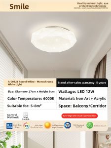 Smile | Modern Romantic LED Ceiling Light for Corridors Entryways and Childrens Study