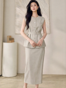 Roey s house | Bộ Đồ Linen Không Tay Có Dây Kéo