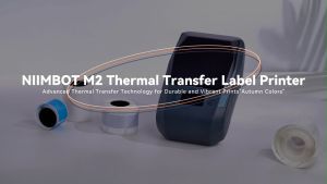 NIIMBOT M2 Thermal Transfer Label Printer 300dpi HD Portable Wireless Bluetooth Label Maker Office Cable Tea Jewelry Barcode Medical Label Machine