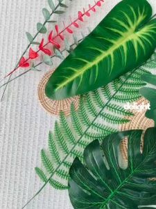 [พร้อมส่งจากไทย] ใบมอนสเตอร่า ใบสน ใบไม้ปลอม พร็อพถ่ายรูปสินค้า ตกแต่งบ้าน โต๊ะอาหาร สไตล์มินิมอล