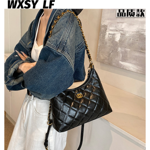 Elegant Simple High-End Underarm Bag Womens Handbag Trendy Crossbody Bag Small Fragrance Style Fashionable Soft PU Leather