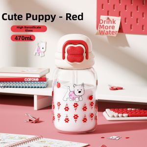 CAROTE | Borosilicate Glass Straw Cup Female High Appearance Cute Design