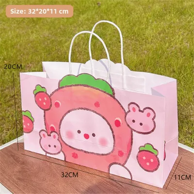 ZHENTAIYUAN | Cute Strawberry Bunny Paper Bag