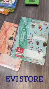 Set 2 quyển sổ kẻ ngang lò xo xé Startup A4 Klong 980 / 982 - Sổ lò xo kẻ ngang có lề