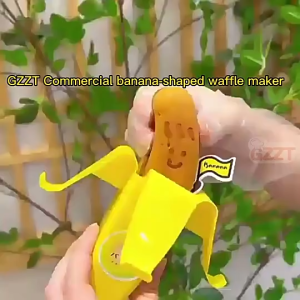 XINHONG Commercial Electric Waffle Maker Non-Stick Banana Shaped Waffle Maker Stainless steel 1800W Heavy Duty Hot Dog Waffle Maker for Party Cafe