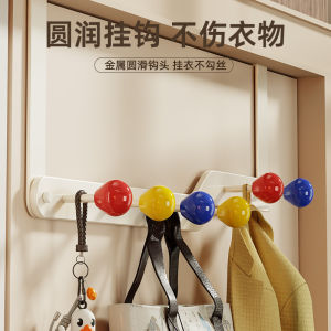Bathroom Door Back Hook Clothes Hanger Wall Mounted No Punching Traceless Storage Organizer for Bedroom And Bathroom
