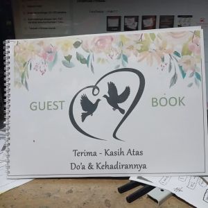 COD BUKU TAMU PERNIKAHAN MURAH MOTIF 23 (ISI 5 LEMBAR COVER 2 LEMBAR) - GUEST BOOK COVER LAMINASI BUKU CATATAN