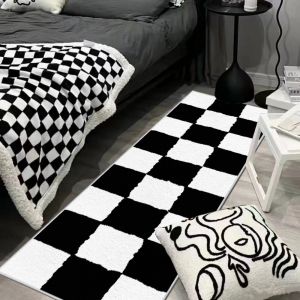 Thảm Trải Sàn Giả Cashmere Dài Phong Cách VIKAMA Ins Chống Thấm Nước Chống Phai Màu Dùng Làm Thảm Trải Cạnh Giường Cho Phòng Ngủ Chính Trang Trí Phòng Khách