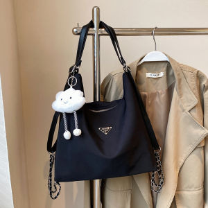 Idle Style Large Capacity Shoulder Bag Underarm Bag Commuter Tote Female 2024 New Arrival Niche Style Backpack Nylon Cloth Bag