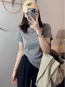 SUSHOUWANGE | Áo Thun Giảm Cân Cổ Tròn Phong Cách Giản Dị