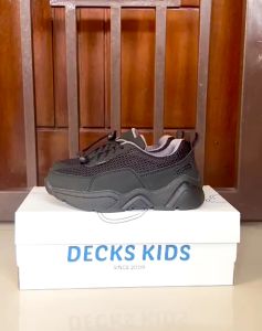 DECKS KIDS SEPATU ANAK BOXSTER ALL BLACK SIZE 31-35