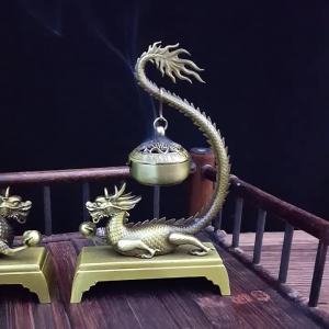 Rồng Hương Phong Thủy Trung Quốc Retro Kim Loại Lư Hương Trang Trí Nhà Xông Phòng Trang Trí May Mắn SMQ