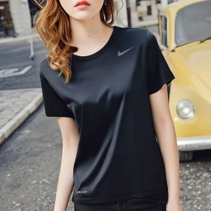 Nike | Áo Thun Thể Thao Cổ Tròn Dệt Kim Mới Cho Nữ