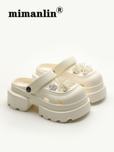 MIMANLIN | Summer Outdoor Fashion New Anti-slip Thick Sole Fashionable Holey High Heel Sandals