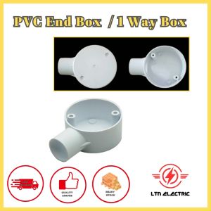 30PCS/50PCS/100PCS PVC 1WAY BOX/ END BOX 20mm & 25mm