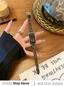 Uhada | Leopard Print High-end Leather Watch Strap