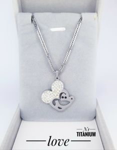 Titanium Kalung Mickey Mouse Anti Karat Xds786