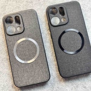 Denim Case reno 14 5G casing magnetic