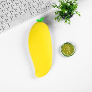 Fruit Shape Student Silicone Pencil Case Creative Cats Paw Pencil Bag Kids Cute Purse Buggy Bag Key Case
