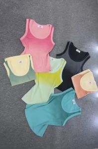 Áo thun nữ ba lỗ ôm body phối loang (A.H)