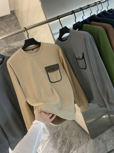 Áo Nỉ Nam Cổ Tròn Có Túi in BLUE Mùa Thu Thường Ngày Phong Cách Đường Phố Trẻ Trung Thoải Mái Thoáng Khí