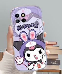 Case Infinix Smart 7 Case Gelembung  WAVE 5D FUNNY Bear / Sanrio / Kuromi Softcase Motif Kartun Case hp Aesthetic RANDOM