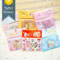 Japanese Style Sticker Package Pom Pom Purin Cinnamoroll Babycinnamoroll Coolomi Gemini Melody PVC Gilding Transparent Sticker. 