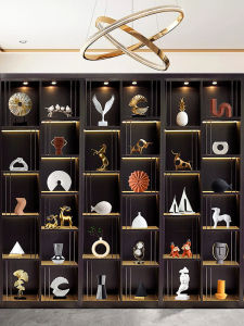 Luxurious Creative Chinese Style Home Decorations Ceramic Resin Sculptures for Office Living Room TV Cabinet Bar Decor