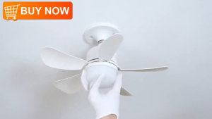 YMJR Kipas Angin Plafon 52cm dengan Remote Control Kipas Angin Plafon 2-in-1 Dapat Diredupkan Remote Control Kipas Multifungsi dengan Lampu LED Hemat Energi dan Mode Memori