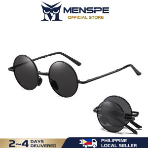 MENSPE Foldable Sunglasses Circular Men Women Polarized Glasses Chic Retro Sunglasses Photochromic Polarized Sunglasses Men Discoloration Eyewear Anti Glare UV400 Glasses Driving Goggles
