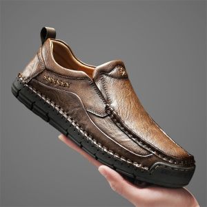 NUDANLAI | Lazy Mens Leather Loafers