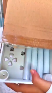 Troli 2Tingkat Plastik Rak Dorong Rak Dapur Rak 2Susun