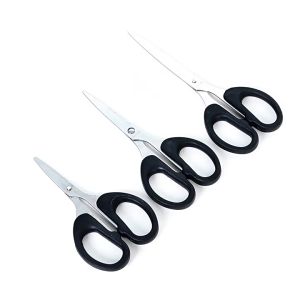Gunting Serbaguna Kertas Kain Plastik Dapur Daun Benang Emigo Besar Sedang Kecil Multifungsi Gagang Hitam Bahan Stainless /Gunting P06