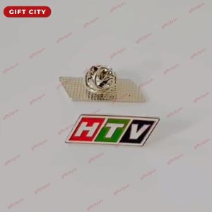 Huy hiệu pin cài áo đài truyền hình HTV bằng hợp kim mạ bạc
