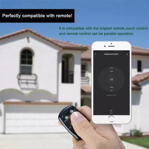Công Tắc Cửa Cuốn WiFi + Bluetooth Điều Khiển Qua Điện Thoại Ap Tuya dừng khi gặp vật cảndùng chung remote cửa cuốn